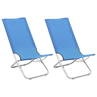 Thumbnail for Klappbare Strandstühle 2 Stk. Blau Stoff