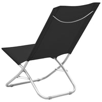 Thumbnail for Klappbare Strandstühle 2 Stk. Schwarz Stoff