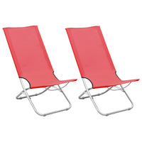 Thumbnail for Klappbare Strandstühle 2 Stk. Rot Stoff