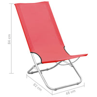 Thumbnail for Klappbare Strandstühle 2 Stk. Rot Stoff