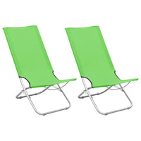 Thumbnail for Klappbare Strandstühle 2 Stk. Grün Stoff