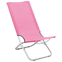 Thumbnail for Klappbare Strandstühle 2 Stk. Rosa Stoff