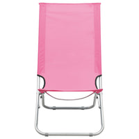 Thumbnail for Klappbare Strandstühle 2 Stk. Rosa Stoff