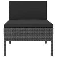 Thumbnail for Gartenstühle 3 Stk. mit Auflagen Poly Rattan Schwarz