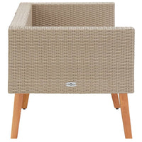 Thumbnail for 2-Sitzer-Gartensofa mit Auflagen Poly Rattan Beige