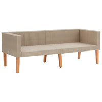 Thumbnail for 2-Sitzer-Gartensofa mit Auflagen Poly Rattan Beige