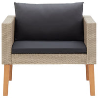 Thumbnail for 1-Sitzer-Gartensofa mit Auflagen Poly Rattan Beige