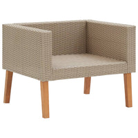 Thumbnail for 1-Sitzer-Gartensofa mit Auflagen Poly Rattan Beige