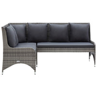 Thumbnail for Garten-Ecksofas 2 Stk. Poly Rattan Grau