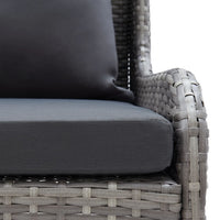 Thumbnail for Garten-Ecksofas 2 Stk. Poly Rattan Grau
