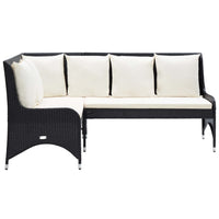Thumbnail for Garten-Ecksofa 2-tlg. Poly Rattan Schwarz