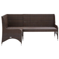Thumbnail for Garten-Ecksofa 2-tlg. Poly Rattan Braun