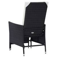 Thumbnail for Garten-Liegestuhl mit Auflagen Poly Rattan Schwarz