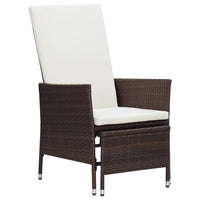 Thumbnail for Garten-Liegestuhl mit Auflagen Poly Rattan Braun