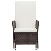 Thumbnail for Garten-Liegestuhl mit Auflagen Poly Rattan Braun