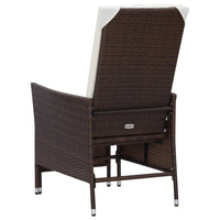 Thumbnail for Garten-Liegestuhl mit Auflagen Poly Rattan Braun