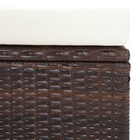 Thumbnail for Garten-Liegestuhl mit Auflagen Poly Rattan Braun
