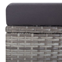 Thumbnail for Garten-Liegestuhl mit Auflagen Poly Rattan Grau