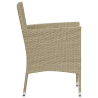 Thumbnail for Garten-Essstühle 2 Stk. Poly Rattan Beige