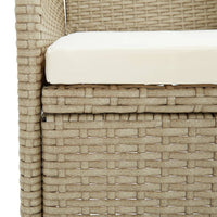 Thumbnail for Garten-Essstühle 2 Stk. Poly Rattan Beige
