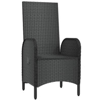 Thumbnail for Gartenstühle 2 Stk. Poly Rattan Schwarz