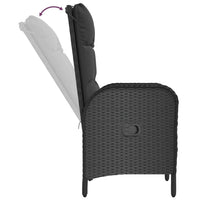 Thumbnail for Gartenstühle 2 Stk. Poly Rattan Schwarz