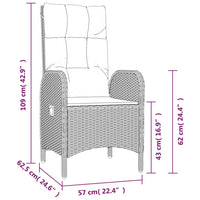 Thumbnail for Gartenstühle 2 Stk. Poly Rattan Schwarz