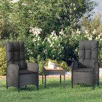 Thumbnail for Gartenstühle 2 Stk. Poly Rattan Schwarz