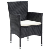 Thumbnail for Garten-Essstühle 4 Stk. Poly Rattan Schwarz