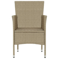 Thumbnail for Garten-Essstühle 4 Stk. Poly Rattan Beige