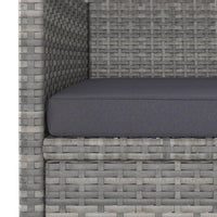 Thumbnail for 4-tlg. Gartenstuhl und Hocker Set Poly Rattan Grau