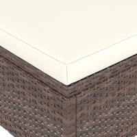 Thumbnail for 4-tlg. Gartenstuhl und Hocker Set Poly Rattan Braun