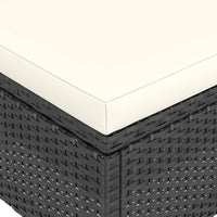 Thumbnail for 4-tlg. Gartenstuhl und Hocker Set Poly Rattan Schwarz