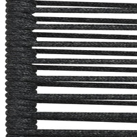 Thumbnail for Gartenstühle 4 Stk. Baumwollseil und Stahl Schwarz