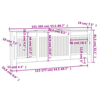 Thumbnail for MDF Heizkörperverkleidung Schwarz 205 cm