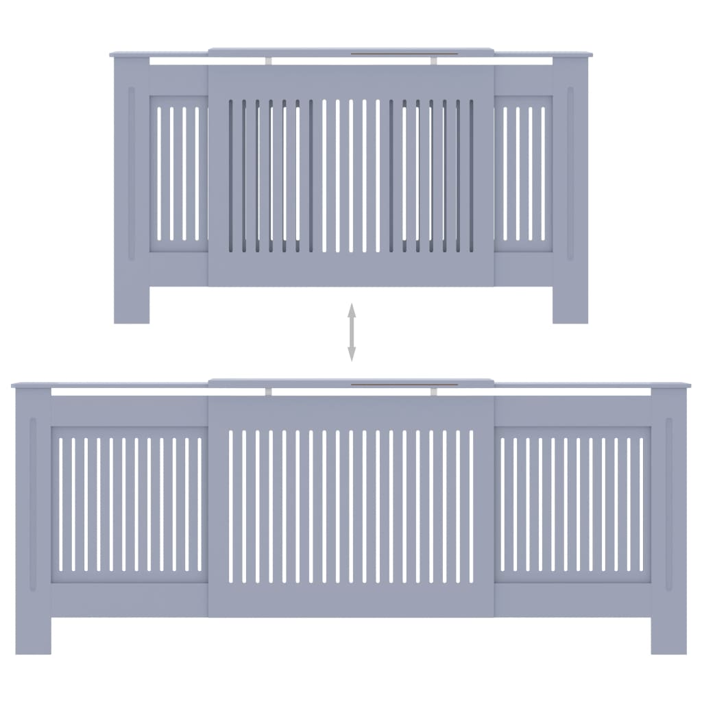 MDF Heizkörperverkleidung Grau 205 cm