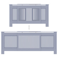 Thumbnail for MDF Heizkörperverkleidung Grau 205 cm