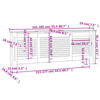 Thumbnail for MDF Heizkörperverkleidung Schwarz 205 cm
