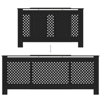 Thumbnail for MDF Heizkörperverkleidung Schwarz 205 cm