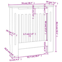 Thumbnail for MDF Heizkörperverkleidung Schwarz 78 cm