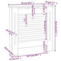 Thumbnail for MDF Heizkörperverkleidung Grau 78 cm