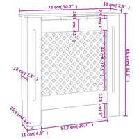 Thumbnail for MDF Heizkörperverkleidung Weiß 78 cm