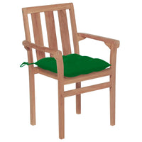 Thumbnail for Stapelbare Gartenstühle mit Kissen 8 Stk. Massivholz Teak