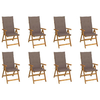 Thumbnail for Klappbare Gartenstühle mit Kissen 8 Stk. Massivholz Akazie