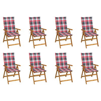Thumbnail for Klappbare Gartenstühle mit Kissen 8 Stk. Massivholz Akazie