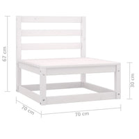 Thumbnail for Gartensofa 2-Sitzer Weiß Massivholz Kiefer