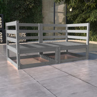 Thumbnail for Gartensofa 2-Sitzer Grau Massivholz Kiefer