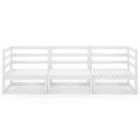 Thumbnail for Outdoor-Sofa 3-Sitzer Weiß Massivholz Kiefer