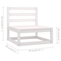 Thumbnail for Outdoor-Sofa 3-Sitzer Weiß Massivholz Kiefer