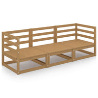 Thumbnail for Outdoor-Sofa 3-Sitzer Honigbraun Massivholz Kiefer